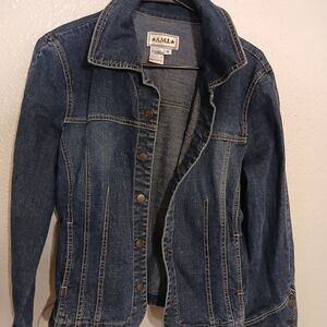 XAMLX Women's Dark Blue Jean Jacket
